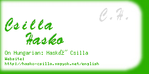 csilla hasko business card